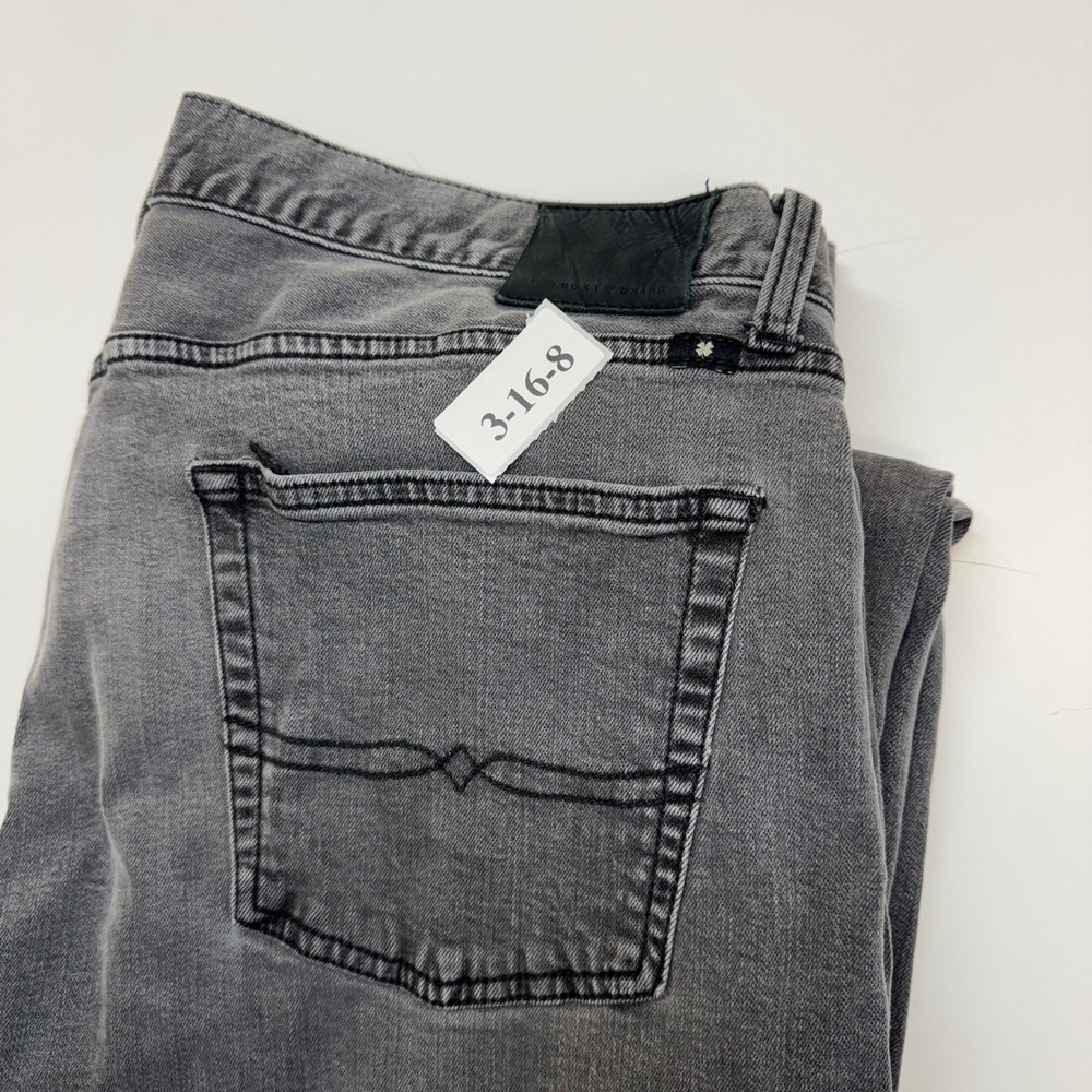 Lucky Brand Jeans Mens 40x30 Gray 221 Original Straight Denim Grunge Goth Skater - Picture 11 of 11